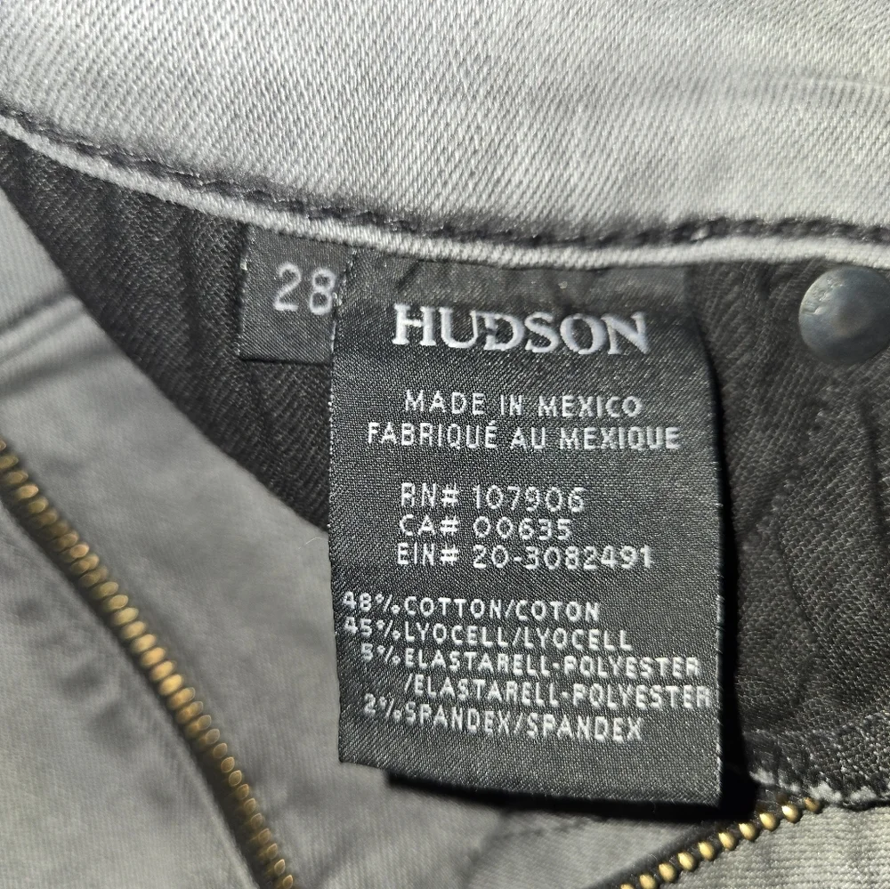 Hudson - Midrise Natalie super skinny jeans - gray size 28 - Picture 4 of 5